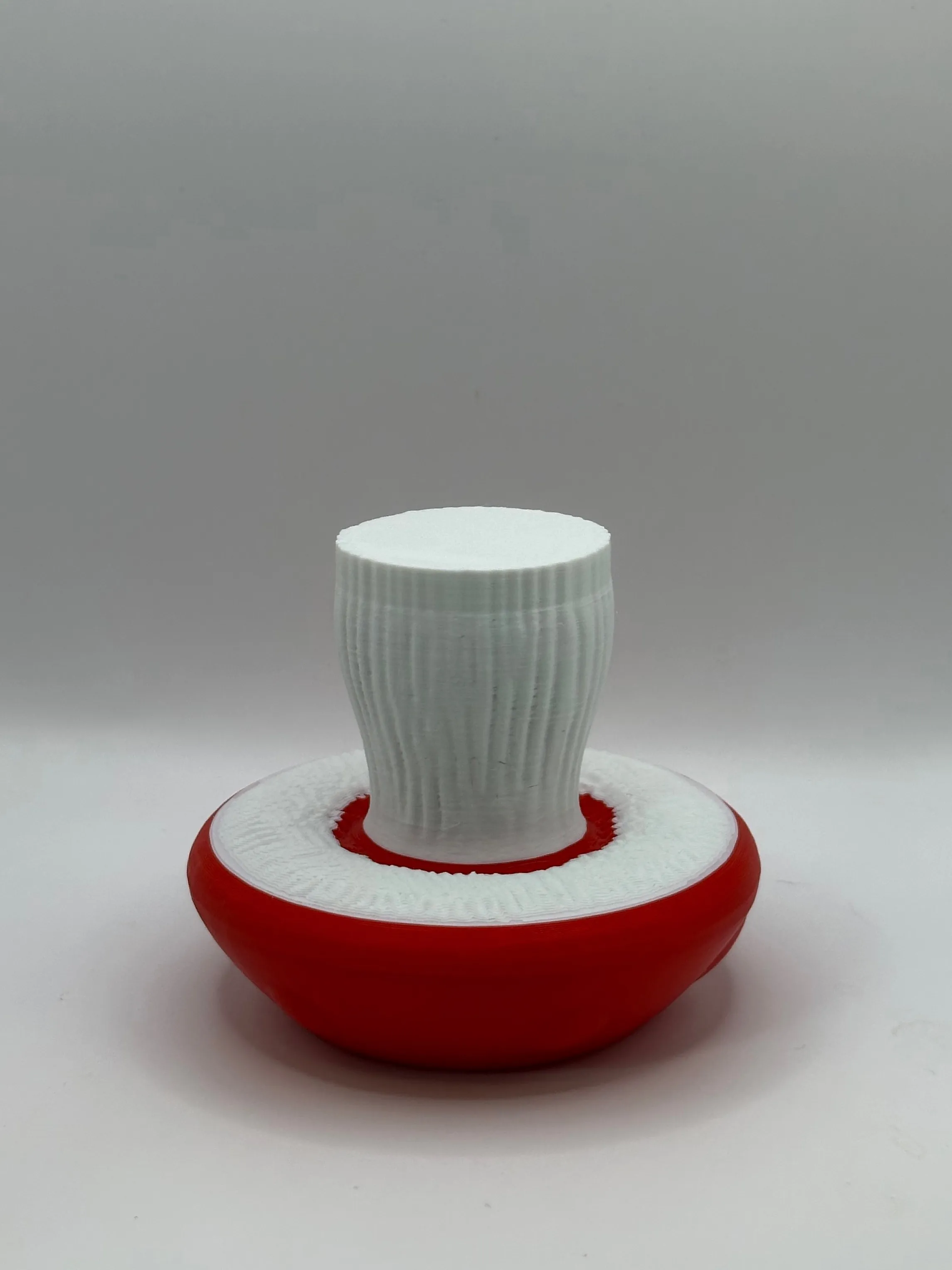 The main mushroom portion printed upside down